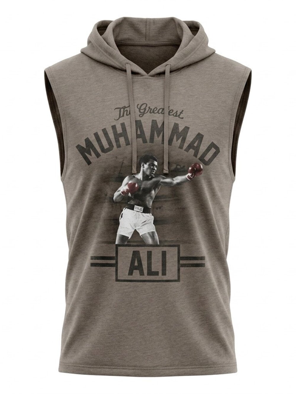 Ali Brand Muhammad Ali Sleeveless Hooded T-shirt Sz Sm